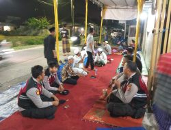 Patroli KRYD, Personel Samapta Polres Serang Sambangi  Perkampungan, dan Ikut Acara Tahlil