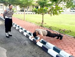 Terlambat Mengikuti Apel Pagi, Sipropam Polres Serang Berikan Sanksi