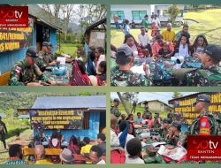 Warga Distrik Kurima Yahukimo Papua Nikmati Yankes Keliling Satgas RI-PNG Yonif 641/Bru