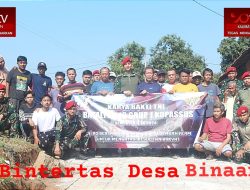 Batalyon 13 Grup 1 Kopassus Laksanakan Bintertas di Desa Binaan