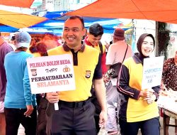 Sukseskan Pilkada Serentak, Kapolres Pelabuhan Makassar Ajak Warga dengan Cara Unik