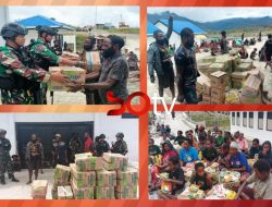 Satgas Yonif 751/VJS Salurkan Sembako Dari Pemerintah
