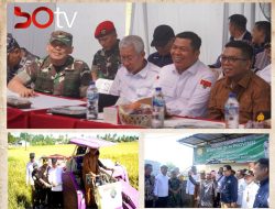 Danrem 064/MY Hadiri Panen Raya Padi dan Ikut Zoom Meeting dengan Presiden RI
