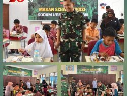 Pola Hidup Sehat untuk Anak, Kodam I/BB Gelar Makan Sehat Bergizi kepada Murid SD