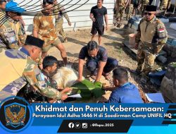 Penuh Khidmat dan Kebersamaan, Idul Adha 1446 H di Soedirman Camp UNIFIL HQ