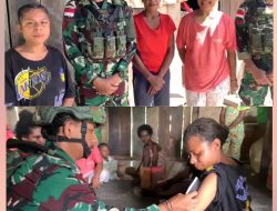 Satgas Yonif 642/Kps Berikan Yankes Kepada Warga Naikere Papua