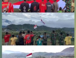 Bendera Merah Putih Berkibar Perkasa di Pegunungan Bintang