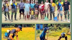 Satgas Pamtas RI-PNG Pos Suswa Laksanakan Karya Bakti Peduli Rumah Ibadah