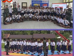 Satgas Yonif 763/SBA Berikan Pembekalan Bahaya Judi Online dan Miras di Sekolah