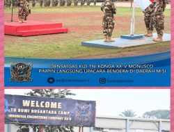 Satgas Kizi TNI Konga XX-V MONUSCO Laksanakan Upacara Rutin 17an di Daerah Misi