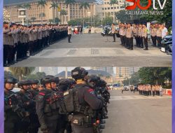 Ribuan Polisi dikerahkan Amankan Aksi Ojol di Silang Selatan Monas