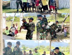 HUT Batalyon 521/DY ke-70. Berbagi Tebar Kebahagiaan Satgas Yonif 521/DY