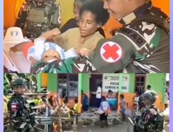Satgas Pamtas RI-PNG Kewilayahan Yonif 763/SBA Pos Yembun Bersama Nakes Puskesmas Berikan Yankes Untuk Masyarakat