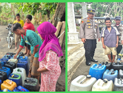 Polres Probolinggo dan BPBD Salurkan Air Bersih untuk Warga Tegalsiwalan Dampak Kekeringan