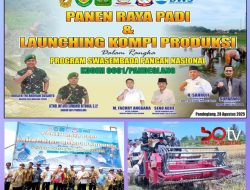 Panen Raya dan Launching Kompi Produksi Kodim 0601/Pdg Dukung Swasembada Pangan Nasional
