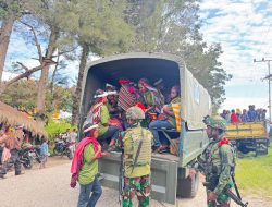 Satgas Yonif 521/DY Turut Partisipasi Kemeriahan Acara Prasinode Keuskupan Jayapura Sekenat Pegunungan tengah