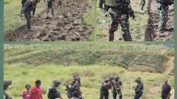 Prajurit dan Rakyat Satu Hati, Satgas Yonif 700/WYC Bangun Jalan Menuju Honai