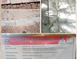 Periksa Proyek Paving Block di Kp. Malanggah Sabrang Kecamatan Tunjung Teja Kab. Serang