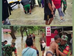 Tanggap Darurat Kodim 0203/LKT, Sigap Evakuasi Warga Terdampak Banjir