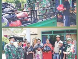 Satgas Kodim 0821 Lumajang Perkuat Distribusi Logistik Kepada Warga Terdampak Erupsi Semer
