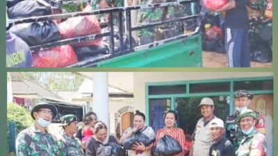 Satgas Kodim 0821 Lumajang Perkuat Distribusi Logistik Kepada Warga Terdampak Erupsi Semer
