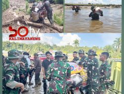 Prajurit TNI AD Tembusi Daerah Terisolir di Kabupaten Agam