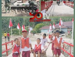 Satgas Zidam I/BB Rampungkan Jembatan di Kabupaten Taput Sumut