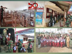 Satgas Gulbencal Kodam I/BB Bersihkan SDN 100704 Hutagodang Tapsel Sumut