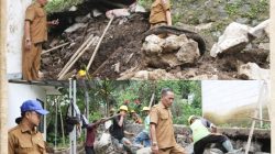 DPUPR Kabupaten Serang Bangun Kembali TPT Kantor Kecamatan Ciomas