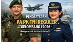 Dibuka Pendaftaran Perwira Karier TNI  Tahun 2026