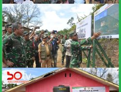 Kasad Tinjau Langsung Pengerjaan Jembatan Di Tapteng Sumut
