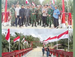 TNI Rampungkan Jembatan Bailey Desa Alue Leuhob
