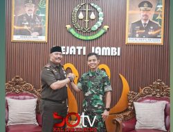 Sinergi TNI–Kejaksaan, Danrem 042/ Gapu Silaturahmi ke Kejati Jambi