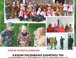 Kasdim 0418/Palembang Dampingi Tim Kementerian Koperasi 