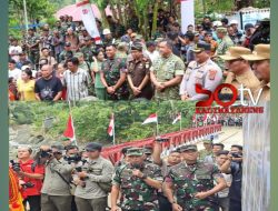 Danyon Zipur 1/DD Dampingi Kasad dan Pangdam I/BB Resmikan Jembatan Penghubung Bailey Type 2-1 