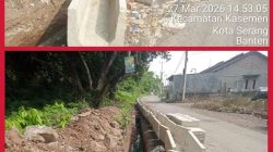 Diduga Mangkrak, Matrial Proyek Siluman Di Kota Serang Disebut Ganggu Aktifitas Warga 