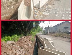 Diduga Mangkrak, Matrial Proyek Siluman Di Kota Serang Disebut Ganggu Aktifitas Warga 