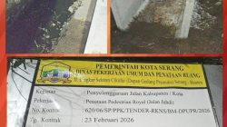 Proyek 2 Milyar DPUPR Kota Serang Jadi Sorotan