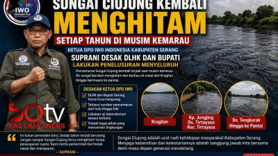 Sungai Ciujung Kembali Tercemar, Ketua DPD IWO-I Kabupaten Serang Desak Pemkab Bertindak