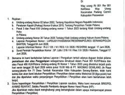 Dugaan Pemalsuan dan Penggelapan Polres Serang Keluarkan SP2HP
