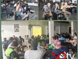 Semarak Piala Dunia. Yonzipur 1/DD Nobar Bersama Masyarakat