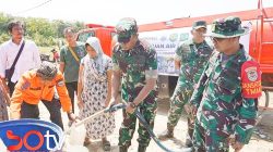 Danrem 064/MY Tinjau TMMD di Patia. Salurkan Air Bersih bagi Warga Terdampak Kekeringan