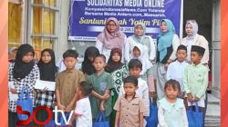 30 anak Yatim Piatu Terima Bansos Di Bascamp Media Online  Grand Sukawana Curug