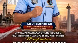 Sambut HUT RI Ke-81. DPW IWO Indonesia Provinsi Banten Ajak Masyarakat Kibarkan Bendera Merah Putih