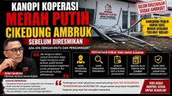 Kanopi KMP Cikedung Kabupaten Serang Ambruk Sebelum Diresmikan