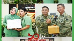 Danrem 022/PT Pimpin Tradisi Pelepasan Kasiintel Kasrem 022/Pantai Timur