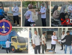 Peduli Abu Vulkanik. LSM HPN bagikan Masker Kepada Masyarakat Lebak
