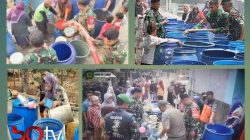 Bakti TNI AD, jajaran Korem 064/MY, Salurkan Air Bersih kepada Masyarakat Terdampak Kekeringan