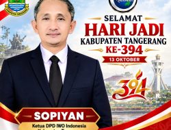 Ketua DPD IWO Indonesia Kabupaten Tangerang Sampaikan Selamat HUT ke-394