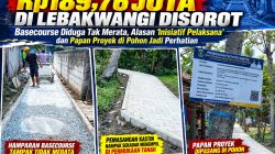 Proyek PSU Dinas Perkim Provinsi Banten di Kecamatan Lebak Wangi Disorot